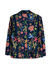 Starfish Print Open Front Blazer
