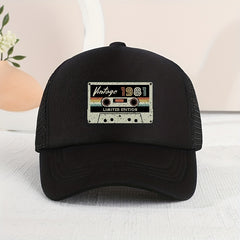 Children's Print Magnetic Tape Mesh Baseball Cap Sunshade Peaked Cap