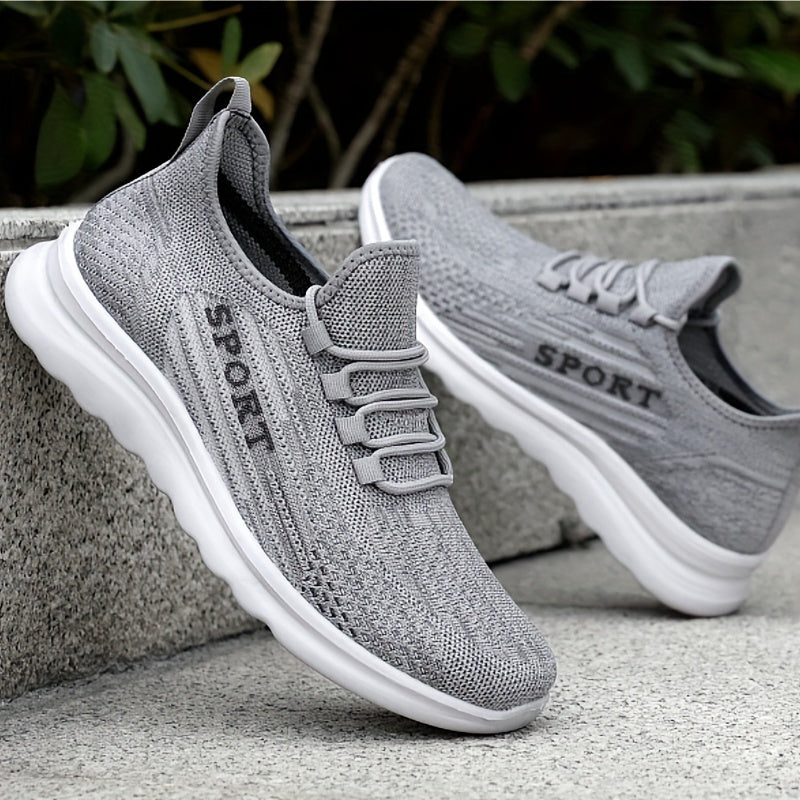 Soft Thick Bottom Mesh Breathable Woven Shoes Non Slip Lightweight Comfortable