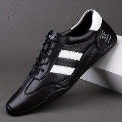 Men's Striped Lace Up Casual Shoes Wear resistant Non Slip Sneakers
