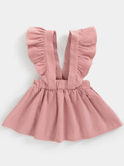 Toddler Baby Girls Corduroy Flying Sleeve Dress