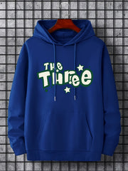 Men's Three Print Hoodie Casual Hooded Sweatshirt