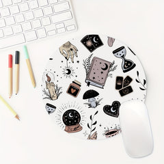 Round Mouse Pads Washable Fabrics Non Slip Rubber Base Computer Mouse Pads