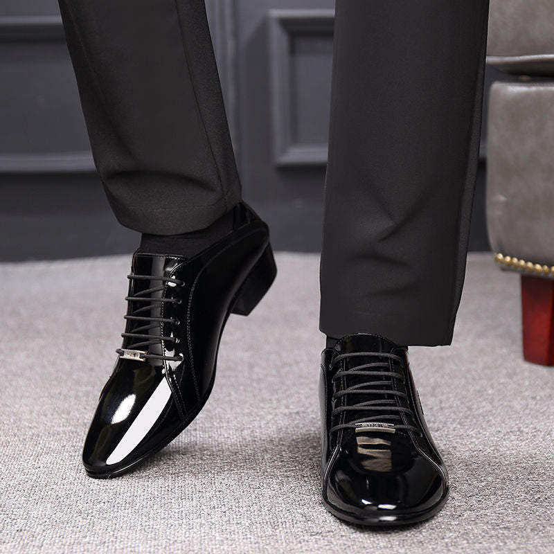LAORENTOU Men's Leather Pointed Toe Dress Shoes