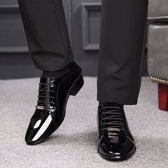 LAORENTOU Men's Leather Pointed Toe Dress Shoes