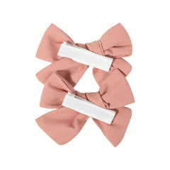 Plaid Bow Hair Clips for Baby Girls Embroidered Flowers Princess Accessories
