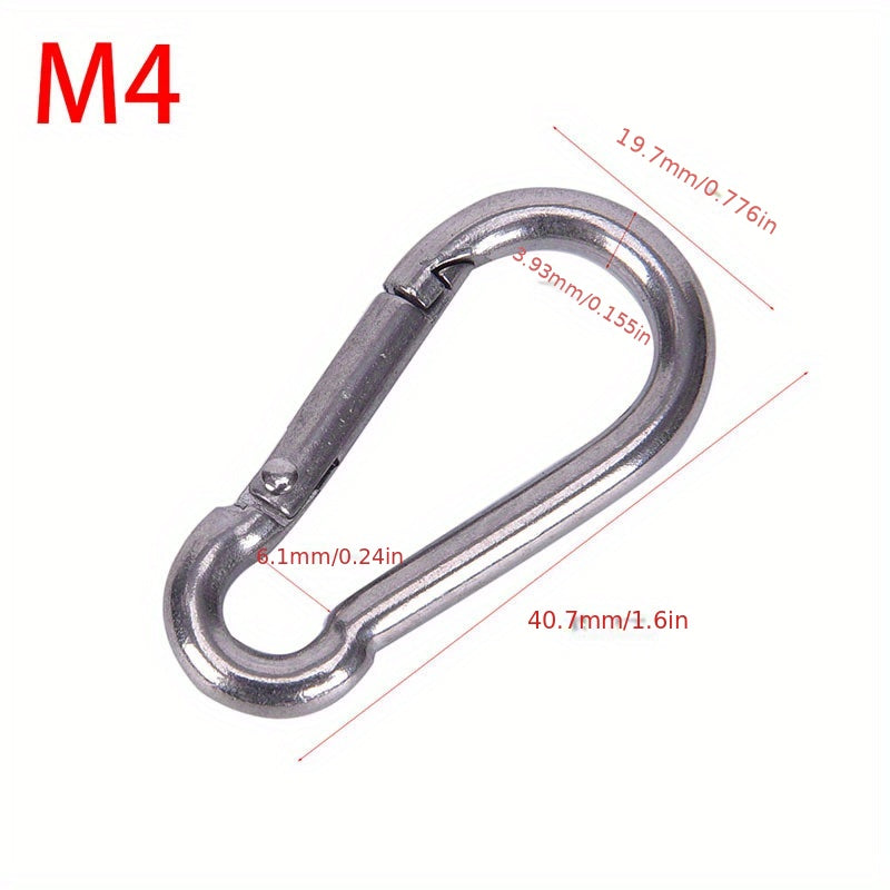 Stainless Steel Carabiner Snap Hook for Keychain and Outdoors