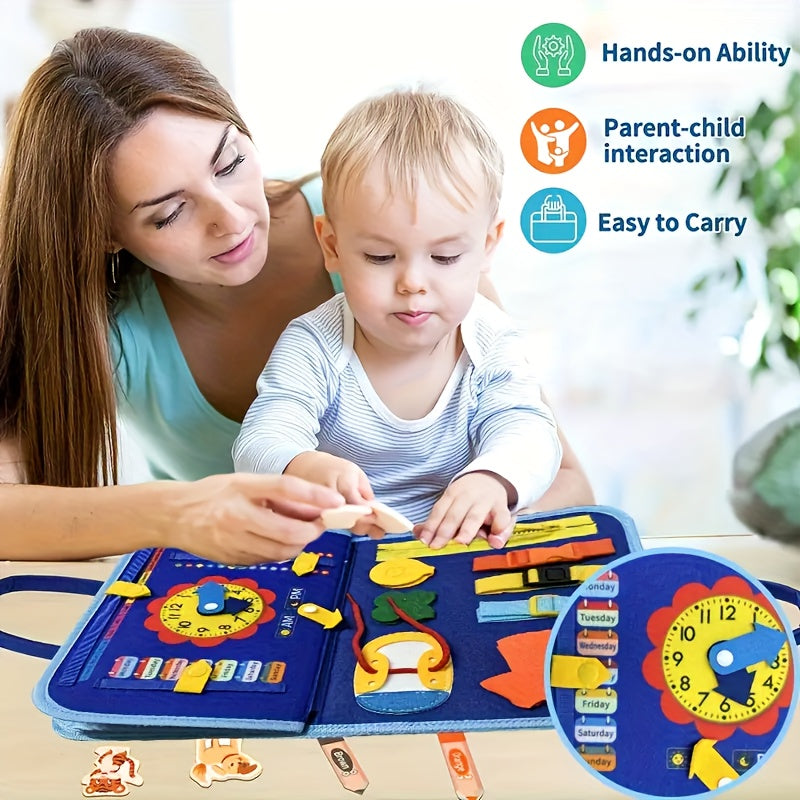HOTMIR Space Busy Board Toy Felt Sensory Travel Puzzle