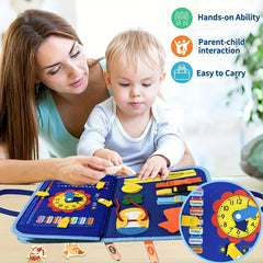 HOTMIR Space Busy Board Toy Felt Sensory Travel Puzzle