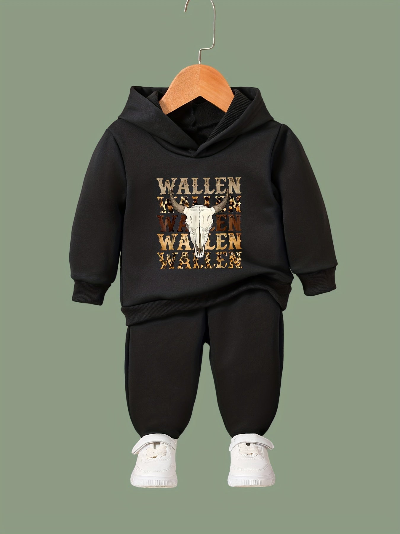 Bull Pattern Long Sleeve Hooded Sweatshirt Girls Comfy Hoodies Pullover