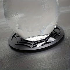 4pcs Spider Web Pattern Silicone Resin Coasters Halloween Decoration