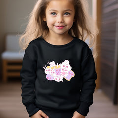 OERYUI Kids Milk Tea Graphic Sweatshirt Comfy Pullover