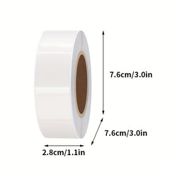 Transparent Adhesive Label Sticker Roll 1x2 Inch 500 Sheets