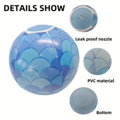 Inflatable Beach Ball with Fish Scale in Random Colors