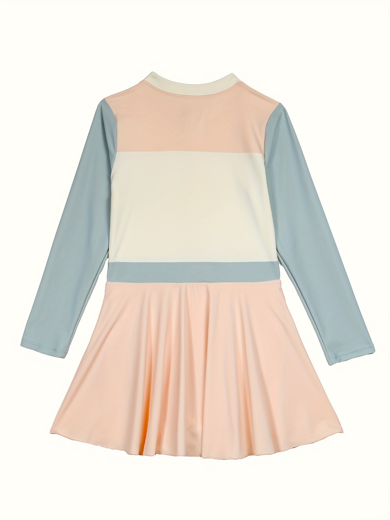 Girls Stretchy Sun Protection Long Sleeve Swimwear
