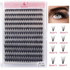 240 Pairs Cluster Lashes D Type 9mm 16mm Mixed Length Eyelashes DIY