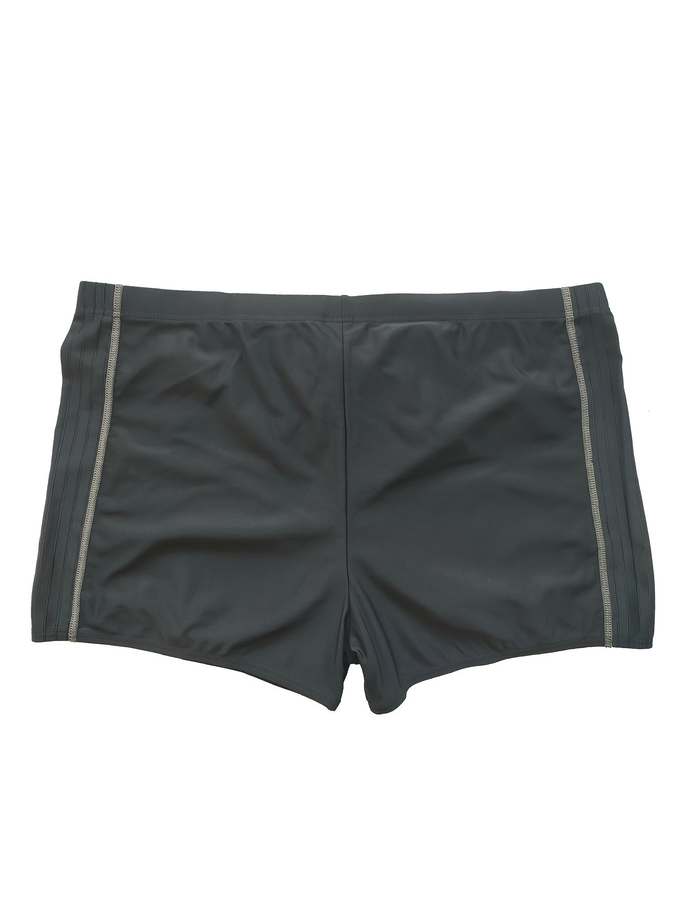 Men's Alphabet Pattern Boxer Swim Trunks High Stretch Swimwear