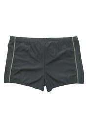 Men's Alphabet Pattern Boxer Swim Trunks High Stretch Swimwear