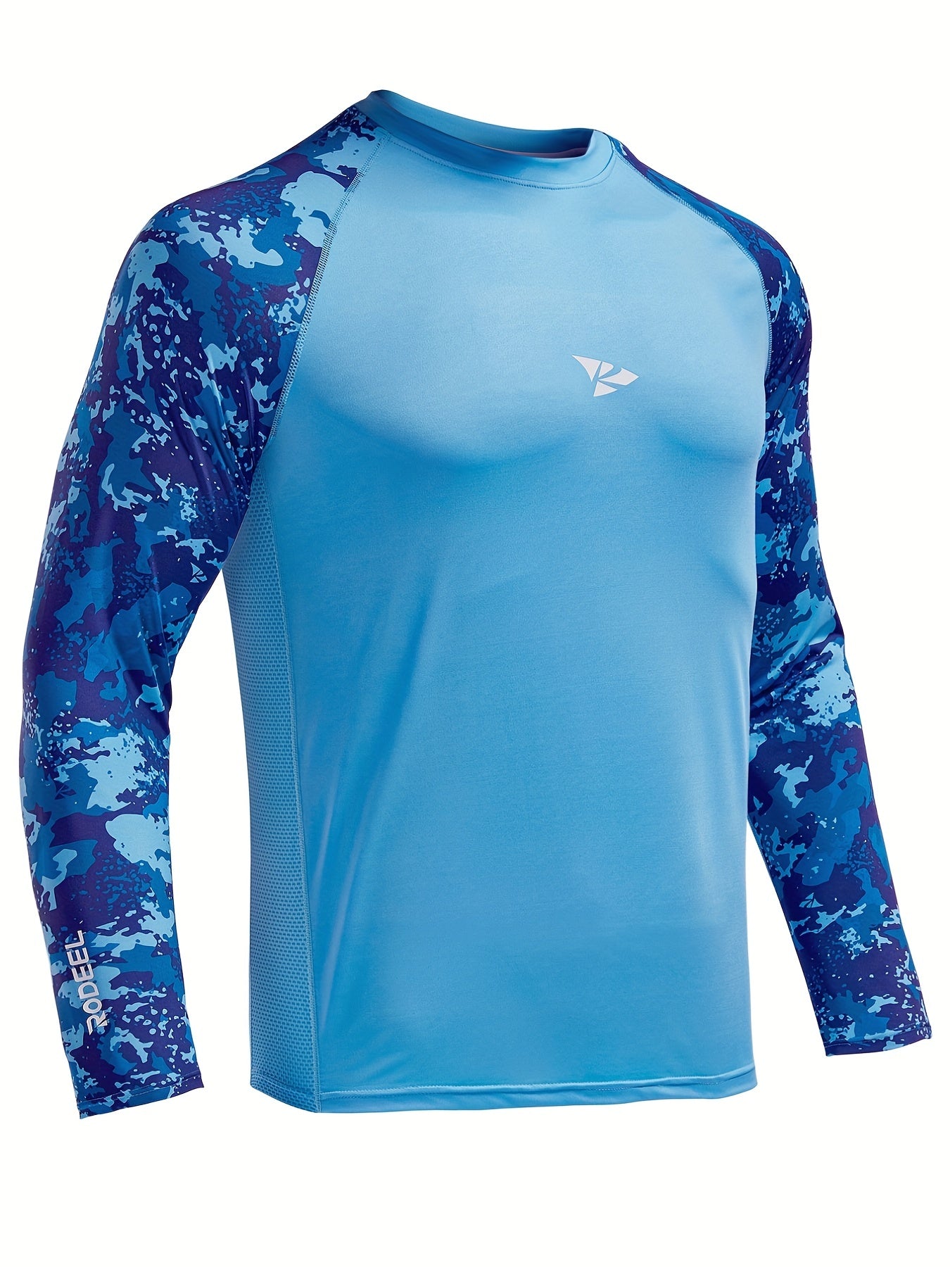 Men's UPF 50 Sun Protection Raglan Shirt Long Sleeve Rash Guard