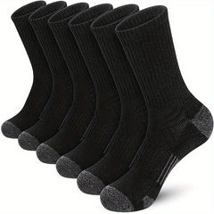5 Pairs Men's Basketball Crew Socks for Autumn/Winter