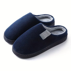 Men's Casual Warm House Slippers, Assorted Colors