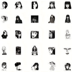 50 Anime Tomie Stickers for Phone Case Laptop Skateboard Waterproof