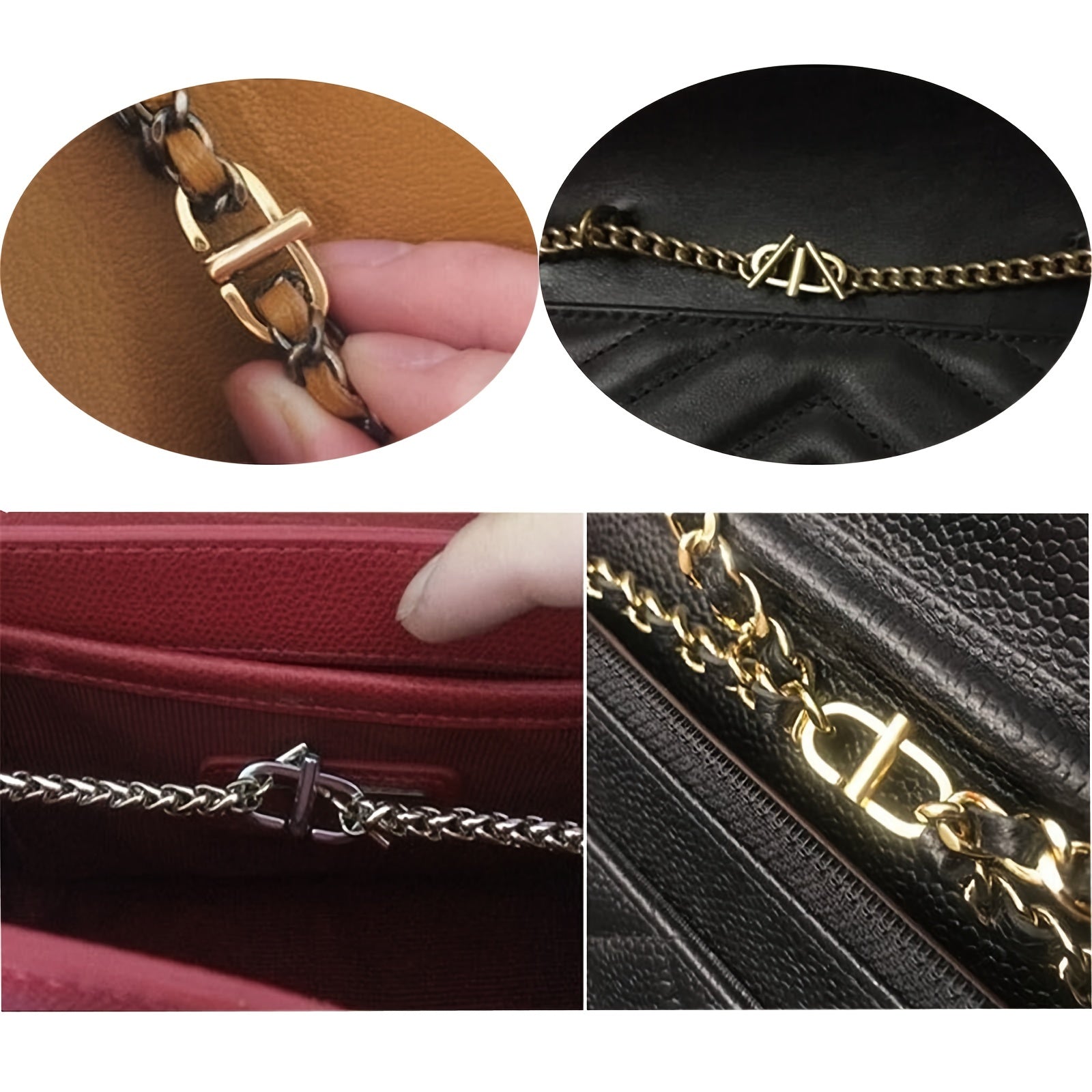 5 Pcs Metal Buckles For Chain Strap Bag Shortening Connector Buckle