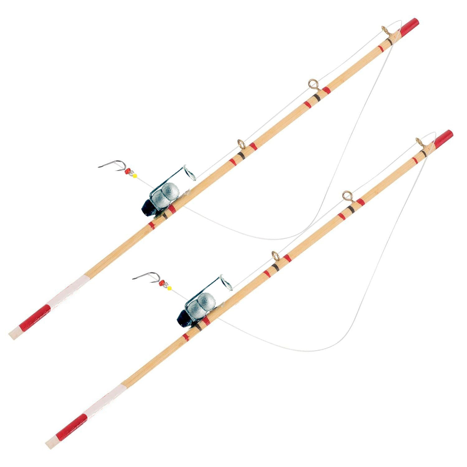 Mini Wooden Fishing Rods Set - Dollhouse 1:12 Scale Mini Models