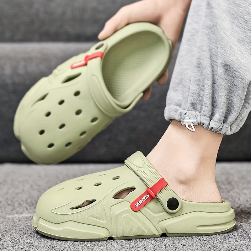 Unisex Comfy Platform Clogs Hollow Out Non Slip Garden Shoes