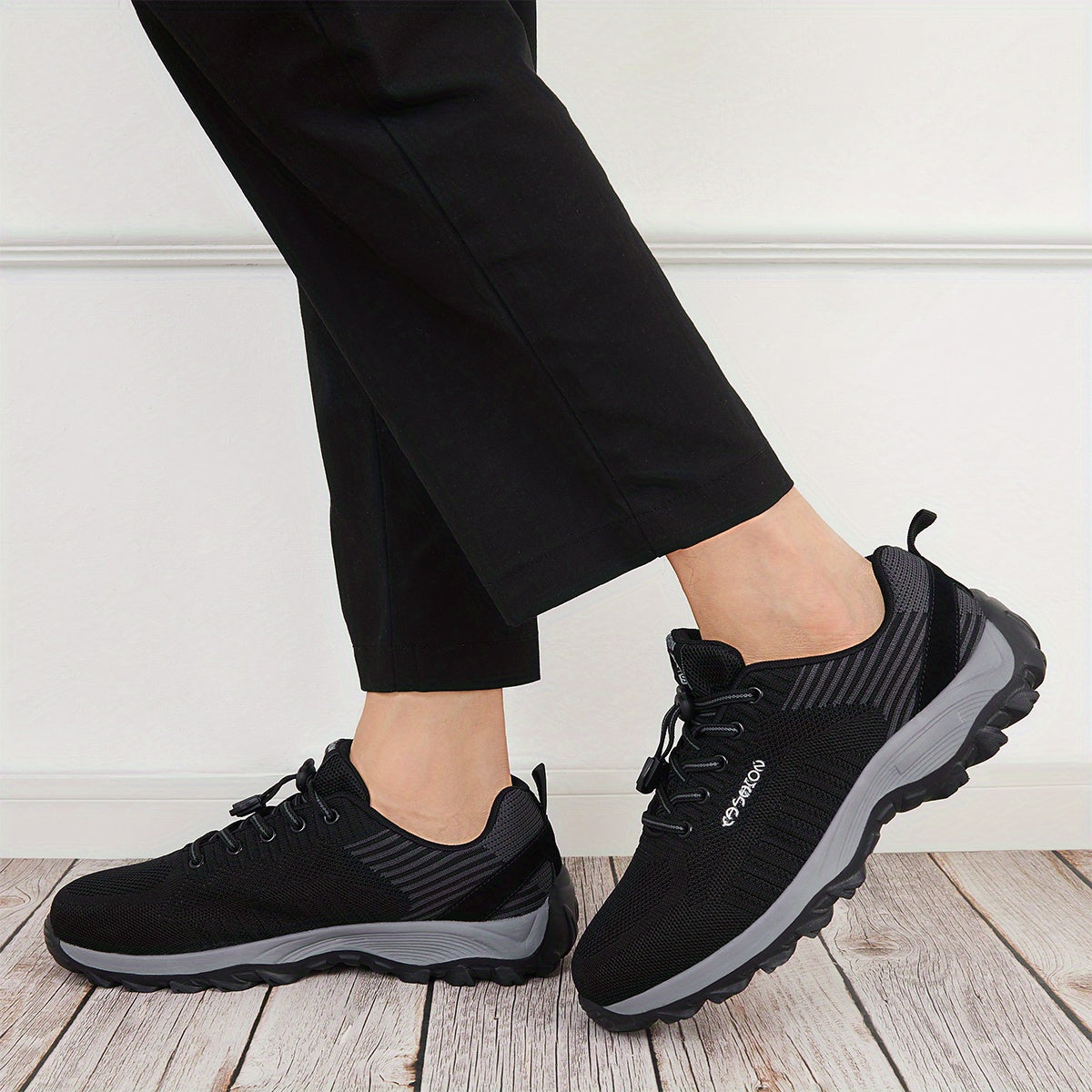 Men's Knitted Casual Shoes Non Slip Sneakers for Traveling Jogging
