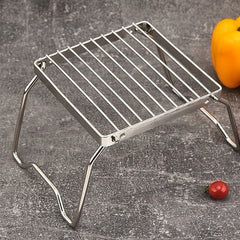 Portable Stainless Steel Campfire Grill Rack for Outdoor BBQ