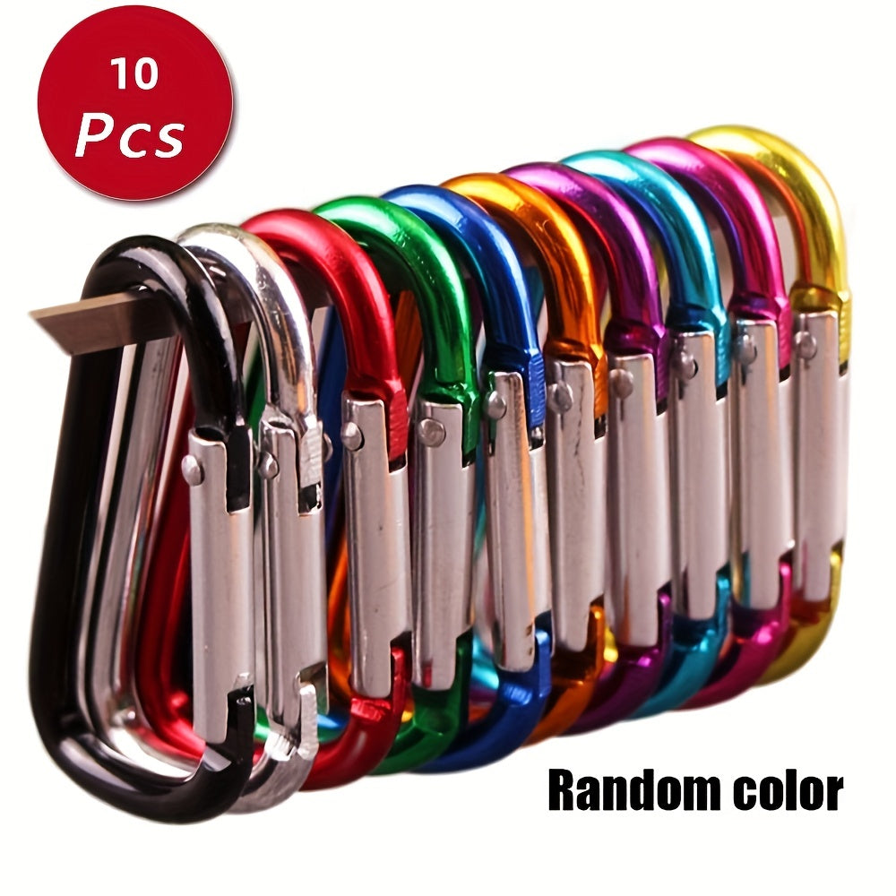 10 Pack Heavy Duty Carabiner Keychains for Camping Hiking Climbing