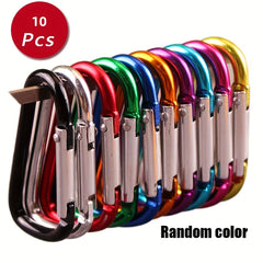 10 Pack Heavy Duty Carabiner Keychains for Camping Hiking Climbing