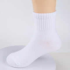 6 Pairs Boys Kids Casual Plain Socks Breathable Comfy Sports Socks