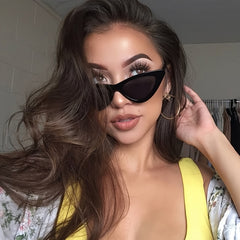 Vintage Narrow Cat Eye Sunglasses For Women