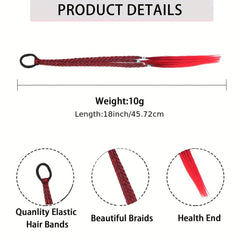 Girls Wig Braids Ponytail Wig Hair Extension Hair Tie