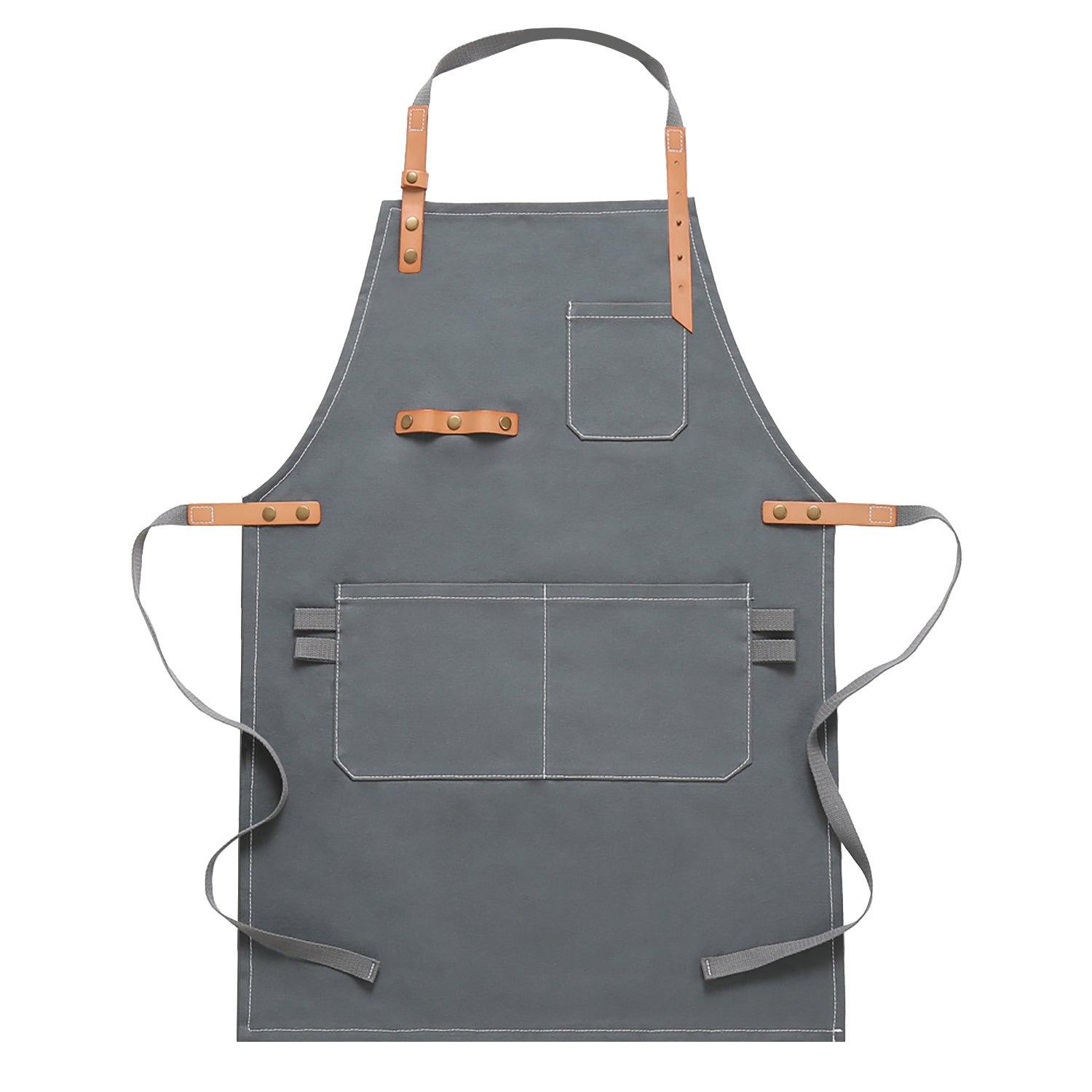 Adjustable Heavy Duty Canvas Apron, Brown, 28in x 35in