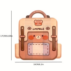 10pcs Cartoon Backpack Shape Jewelry Storage Bag