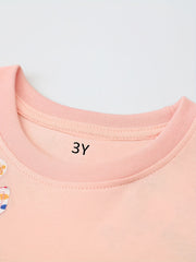 Toddler Girls Bunny & Butterfly & Bird Embroidered Dress