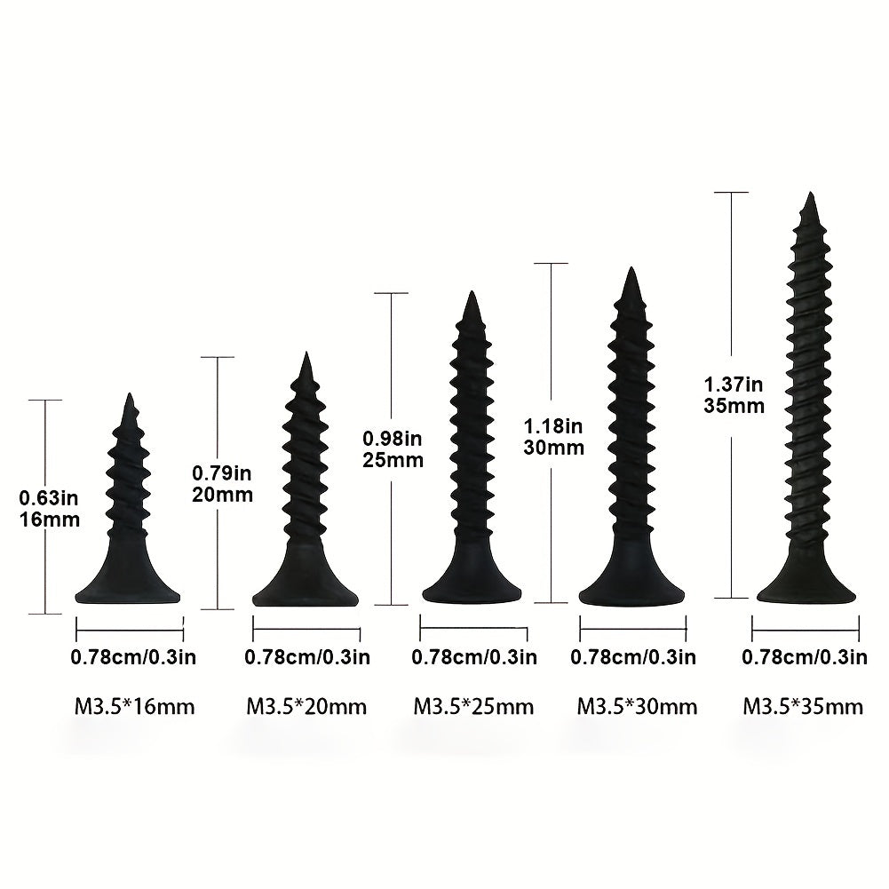 100 Wood Screws Coarse Thread Deck Star Flat Head Rust Resistant Epoxy Coated