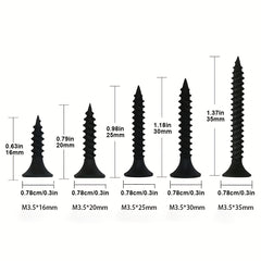 100 Wood Screws Coarse Thread Deck Star Flat Head Rust Resistant Epoxy Coated