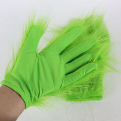 Christmas Thief Gloves Fluorescence Green Santa Decoration Carnival