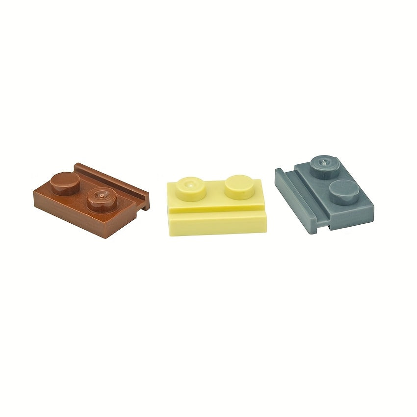 100pcs 1x2 Groove Slide Track Building Blocks - Compatible 32028