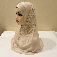 Gauze Scarf Ice Silk Hot Diamond Turban Muslim Hat Arab Hijab