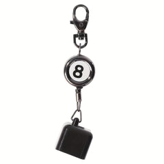 Portable Retractable Billiards Snooker Pool Cue Chalk Holder Clips Keys Chain