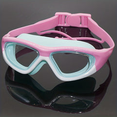 Girls' Large Frame Swim Goggles w/ Earplugs for Ages 3-12