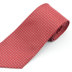 Men's Solid Red Plaid Necktie 3.6 Inch