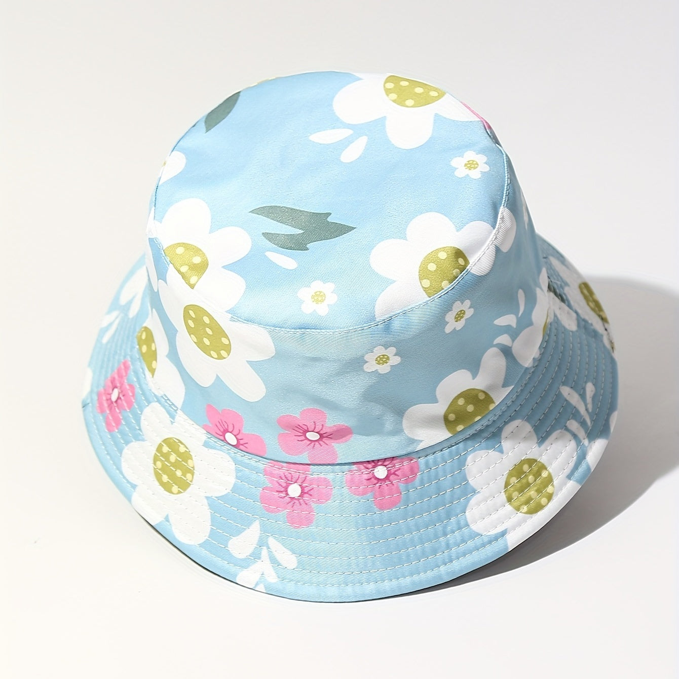 Flower Print Bucket Hat Lightweight Sunscreen Fisherman Cap