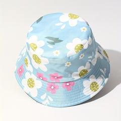 Flower Print Bucket Hat Lightweight Sunscreen Fisherman Cap