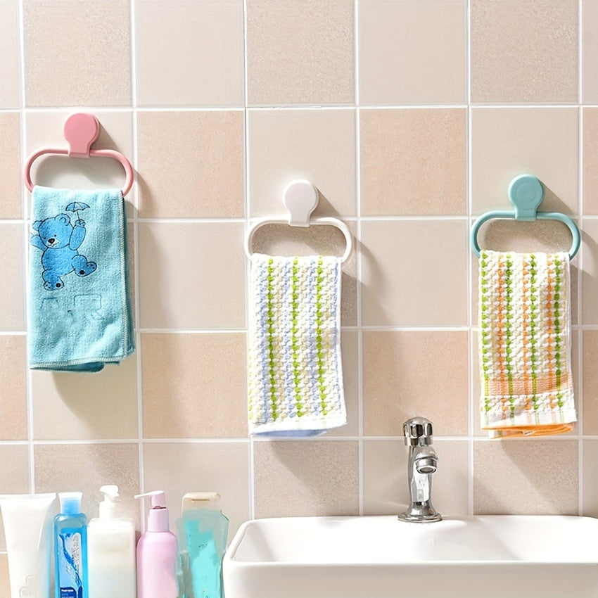 No Punching Seamless Bathroom Towel Rack Kitchen Pot Cover Rag Storage